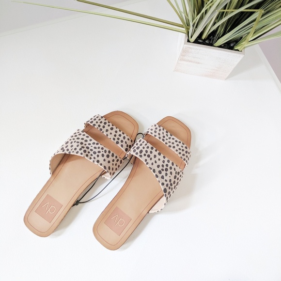 DV by Dolce Vita Shoes - DV Dolce Vita Leopard Print Slide Sandals